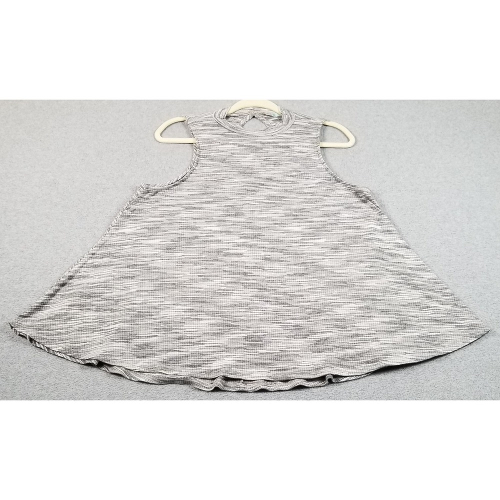 Maurices Top Womens L Large Gray Space Dye Mock Neck Keyhole Back Ribbed Stretch